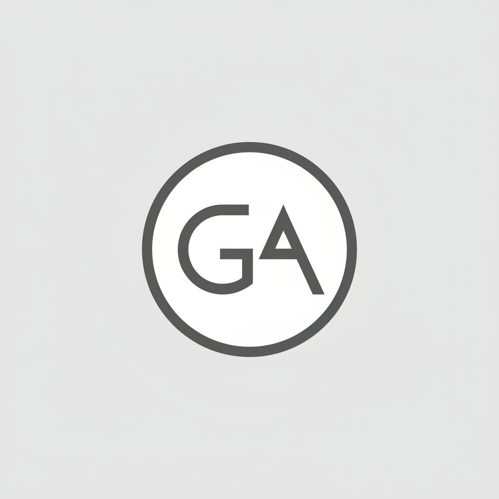 Modern brand identifier with letters G and A