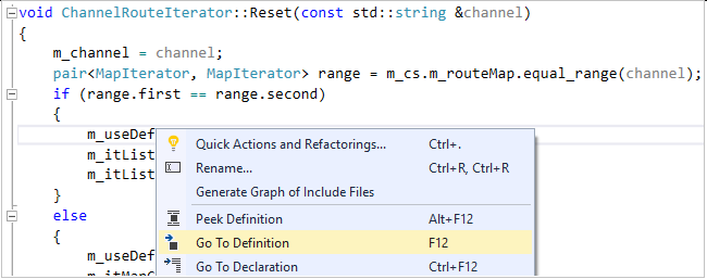 Go To Definition C++ Go To Definition