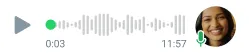 example of voice note feature in whatsapp