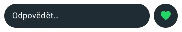funkce odpovědi ve WhatsAppu s funkcí zeleného srdíčka
