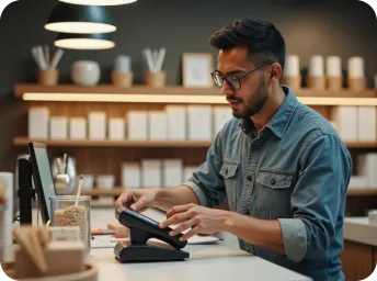 chủ doanh nghiệp đang dùng WhatsApp để kết nối với khách hàng trong phần cài đặt cho doanh nghiệp